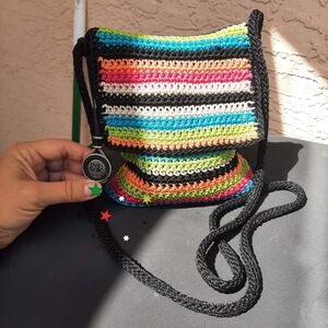 THE SAK "Lucia" Crochet Crossbody Flap Bag